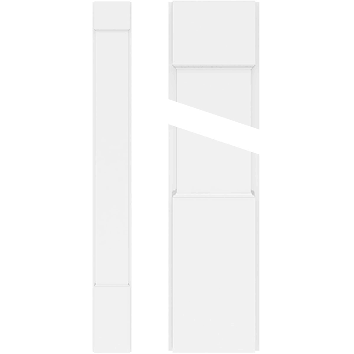 Plain PVC Pilaster with Standard Capital & Base (Pair) H21761