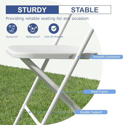 10 Pack Black Folding Chairs 350lb Capacity S190