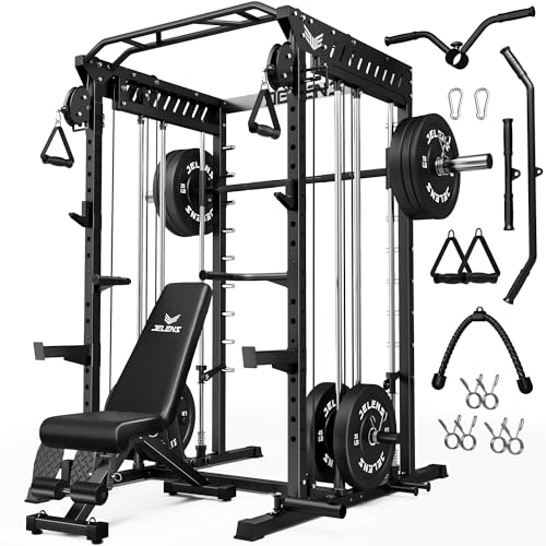Multi-Function Power Cage with Dual Pulley Cable Crossover System Q904