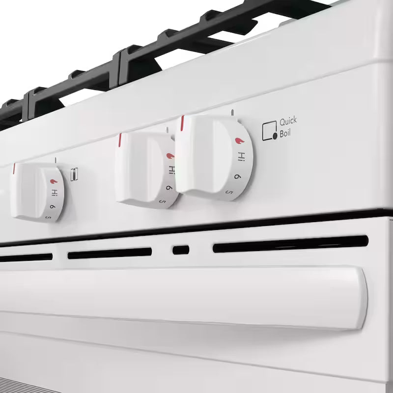 5 Burner Freestanding Gas Range in White M964