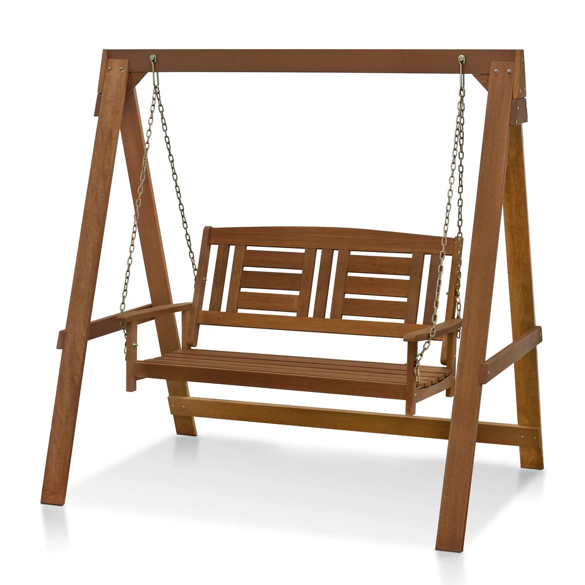 Hardwood Hanging Porch Swing with Stand T31265