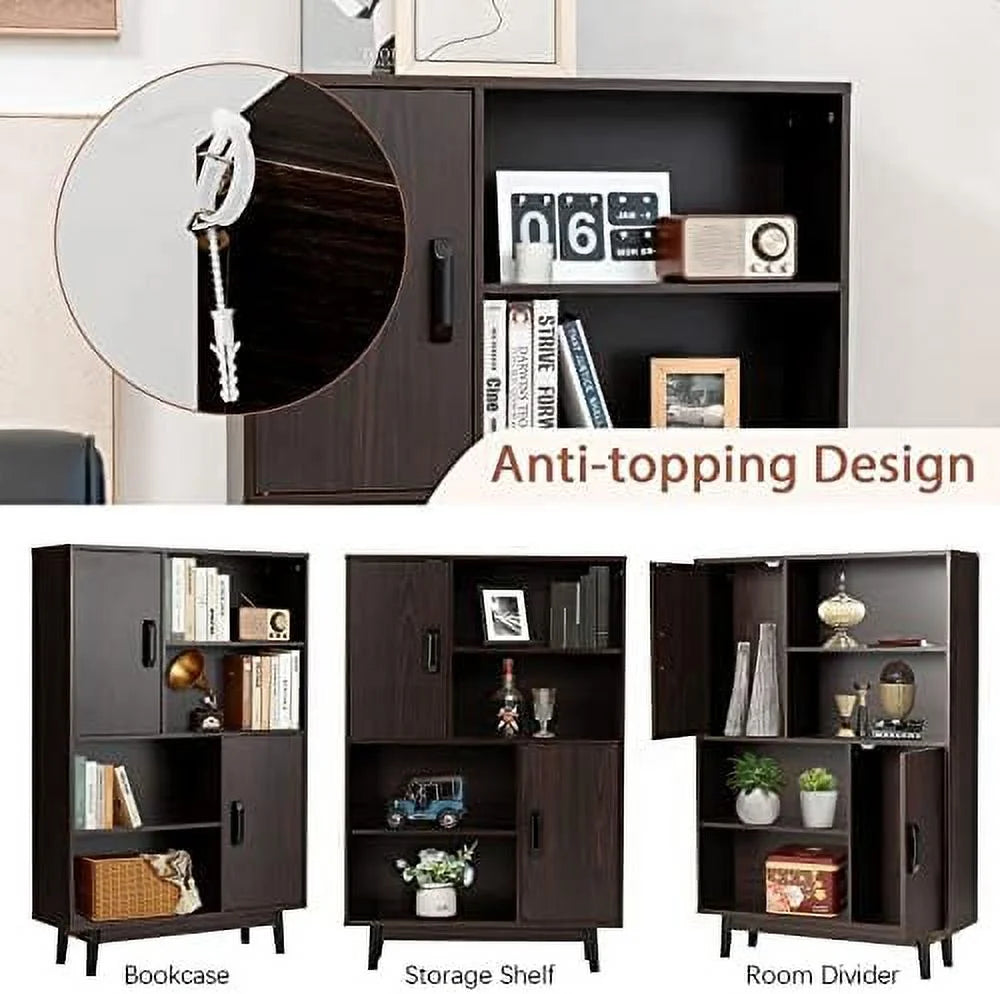Cabinet with Legs 4-Tier Bookshelf Z193520
