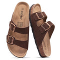 Women's Suede Adjustable Slide Sandals I66026