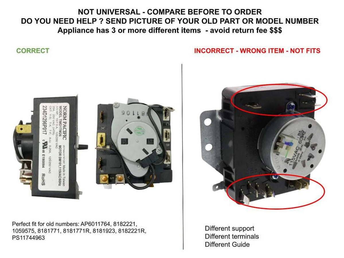 Washer/Dryer Timer 10 Terminals F598