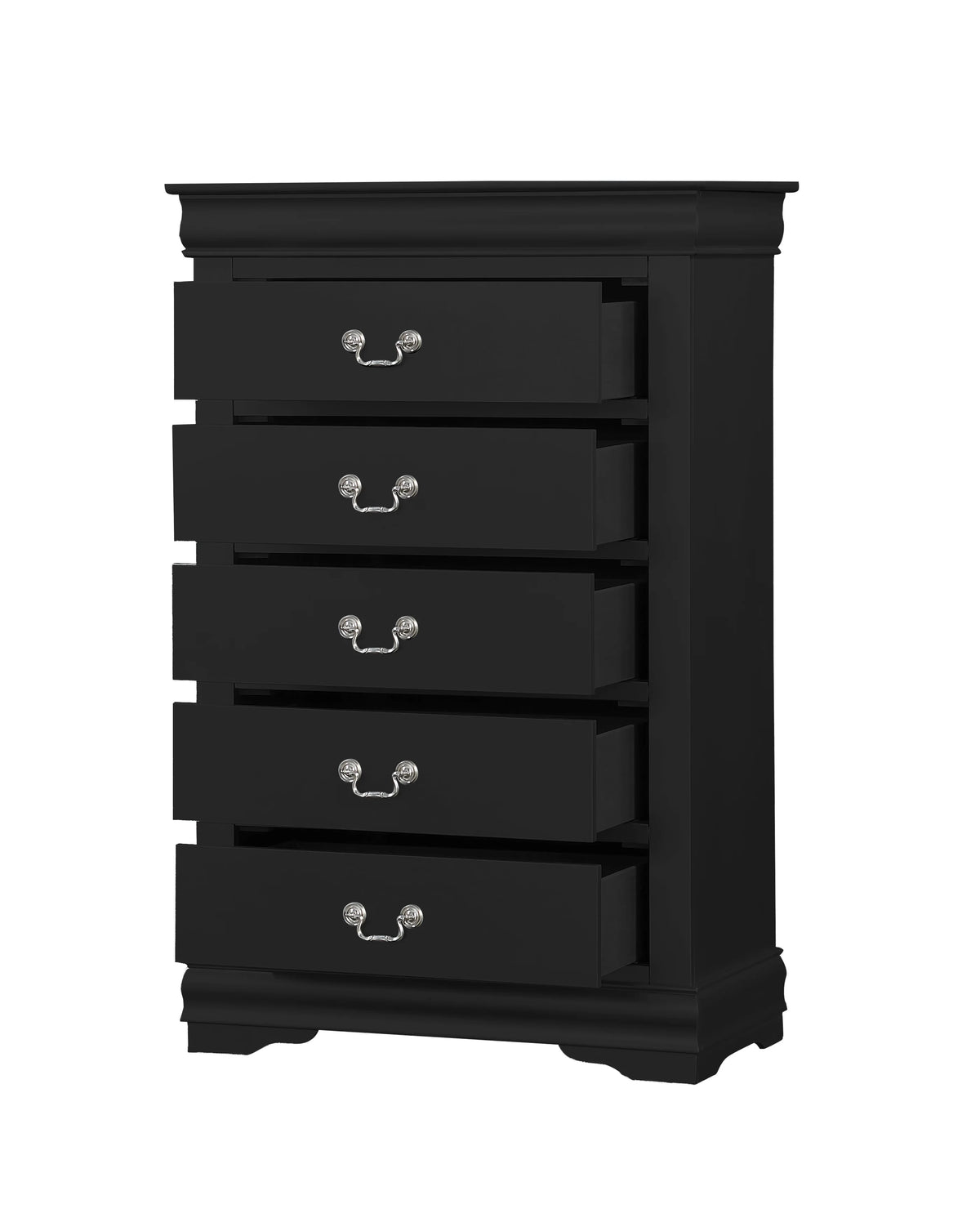 5-Piece Bedroom Set Bed Dresser Chest 2 Nightstands D78570