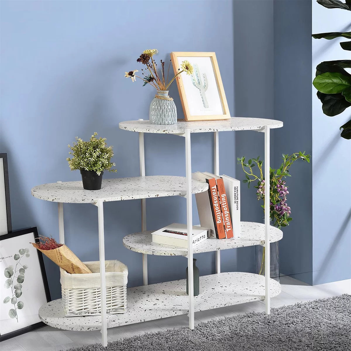 Marble White MDF Storage Shelf H839989