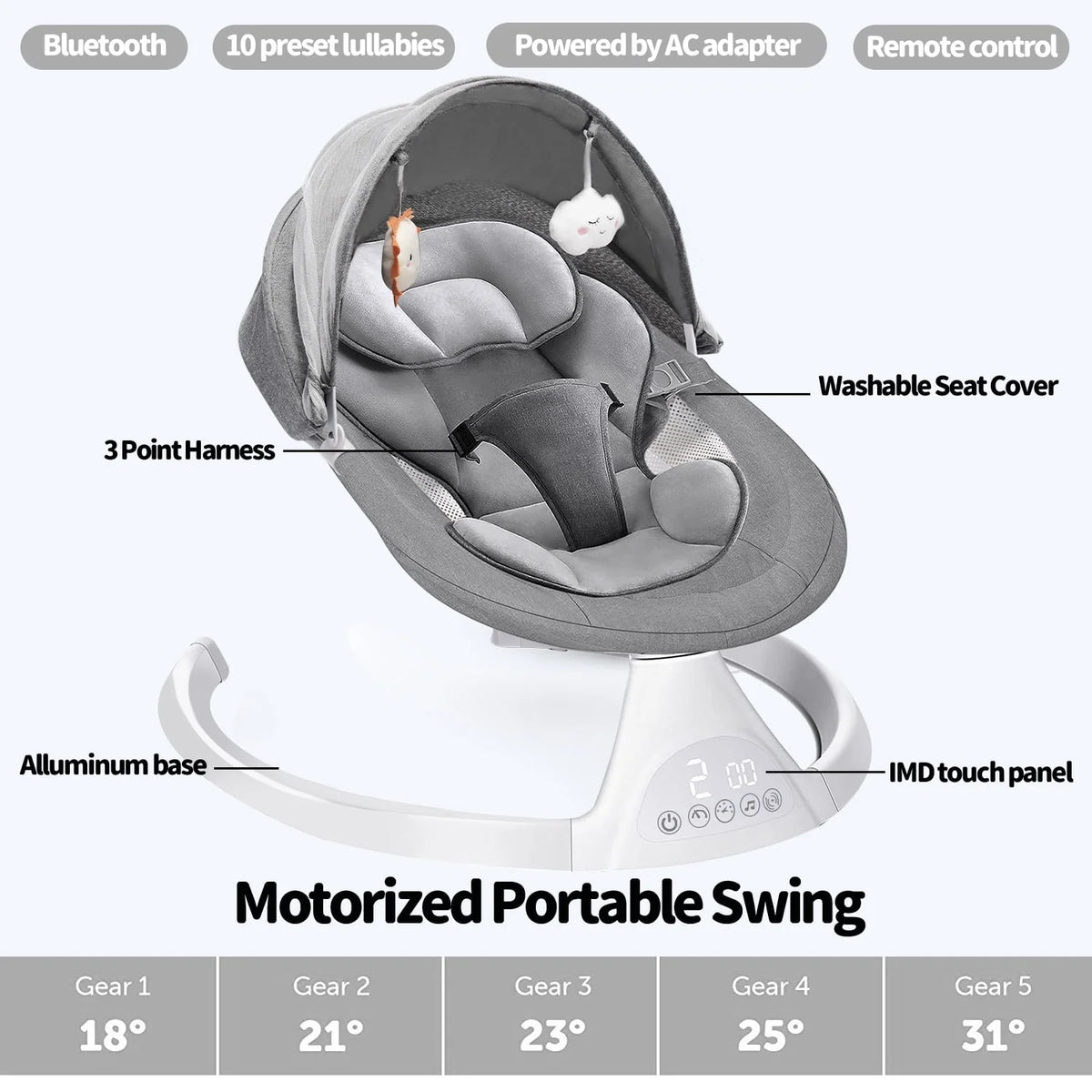 Baby Swing with 5 Speed M9458