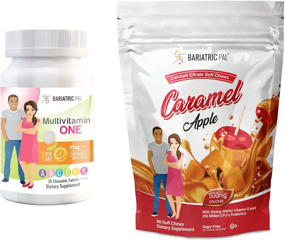 30-Day Bariatric Vitamin Bundle Multivitamin with Iron Chewable and Calcium Citrate Soft Chews I919803