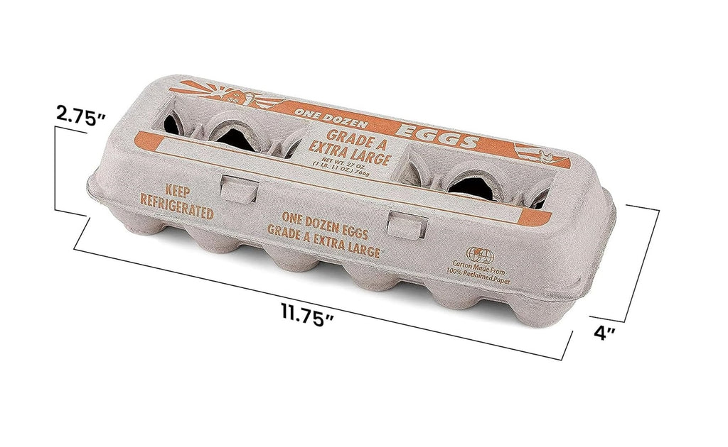 Printed XL Pulp Egg Cartons 12 Count Pack of 25 B9274
