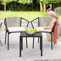 3-Piece Outdoor Wicker Bistro Set with Cushions G9389
