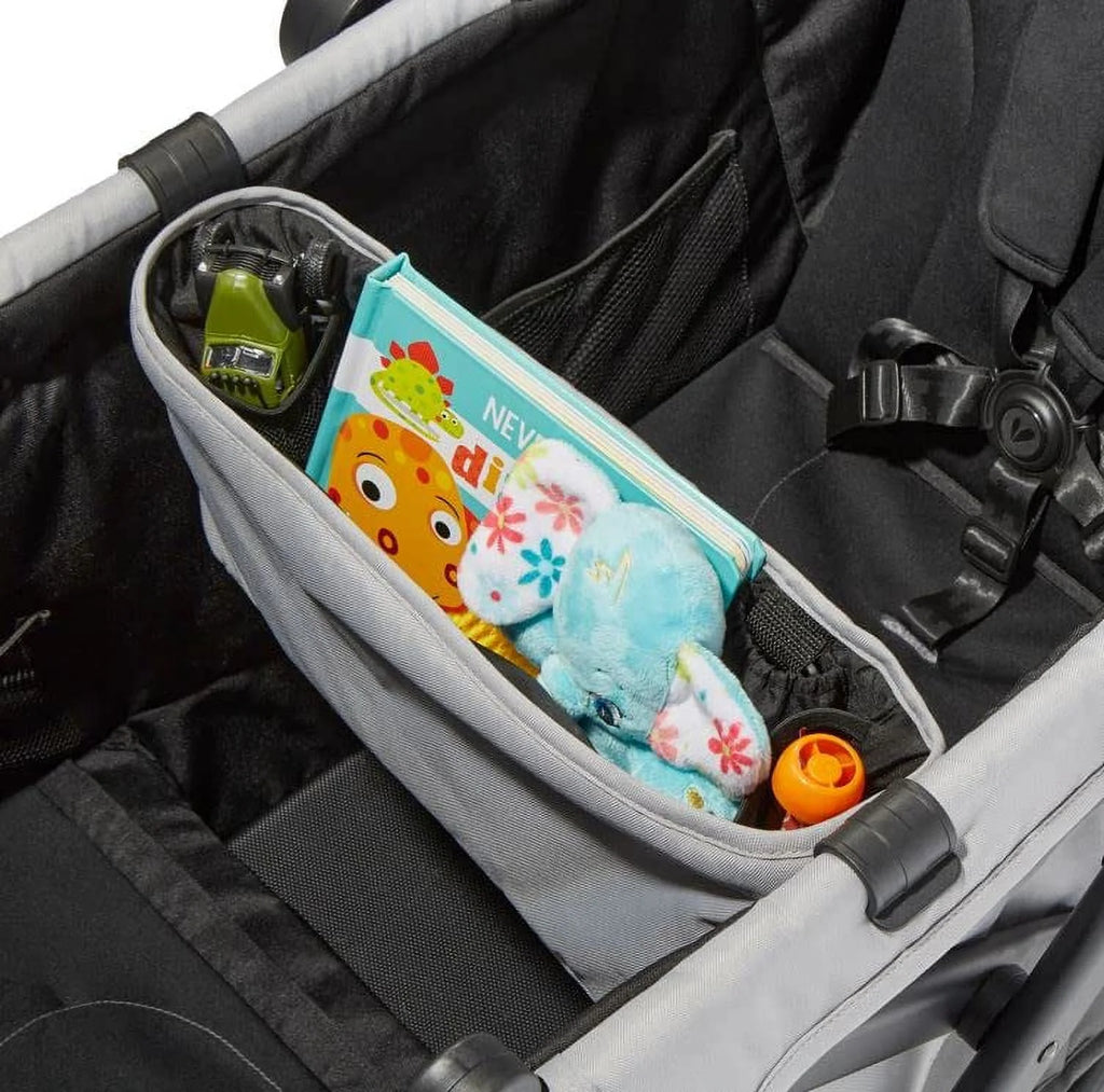 Compact 2-Seater Stroller Wagon with Adjustable Canopies W9671