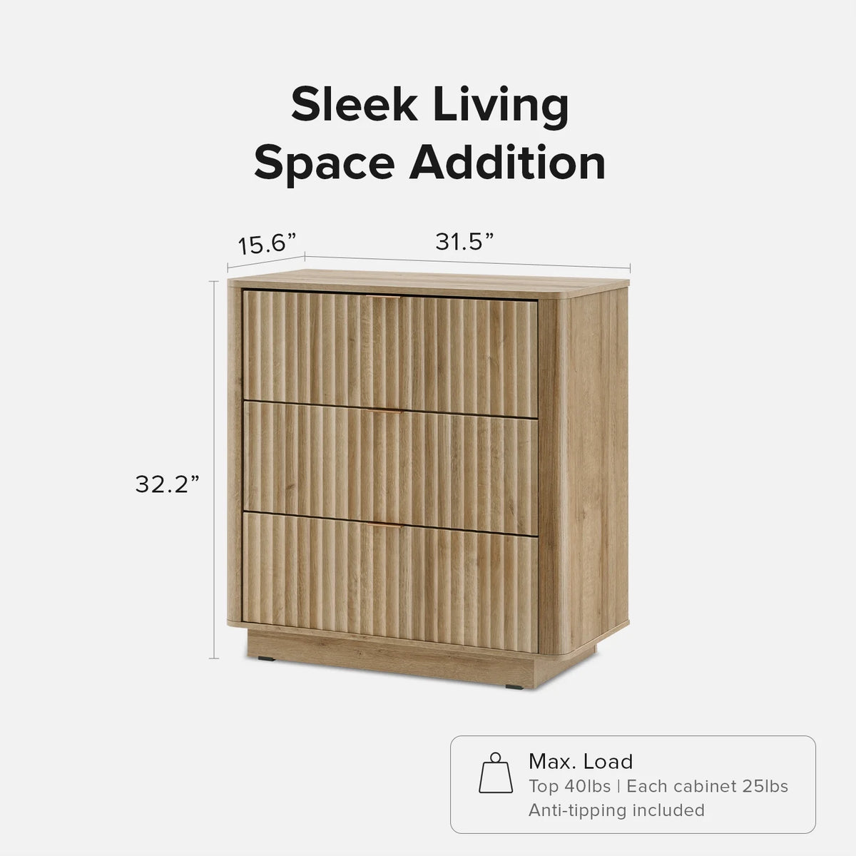 Oak 3 Drawer Dresser Z4662