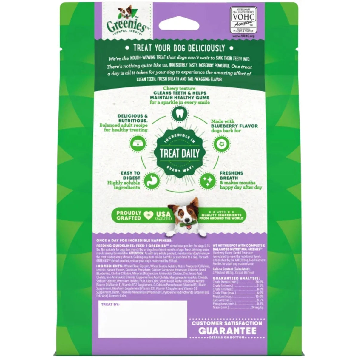 Blueberry Flavor Dental Treats for Dogs 12 oz Pouch M3517