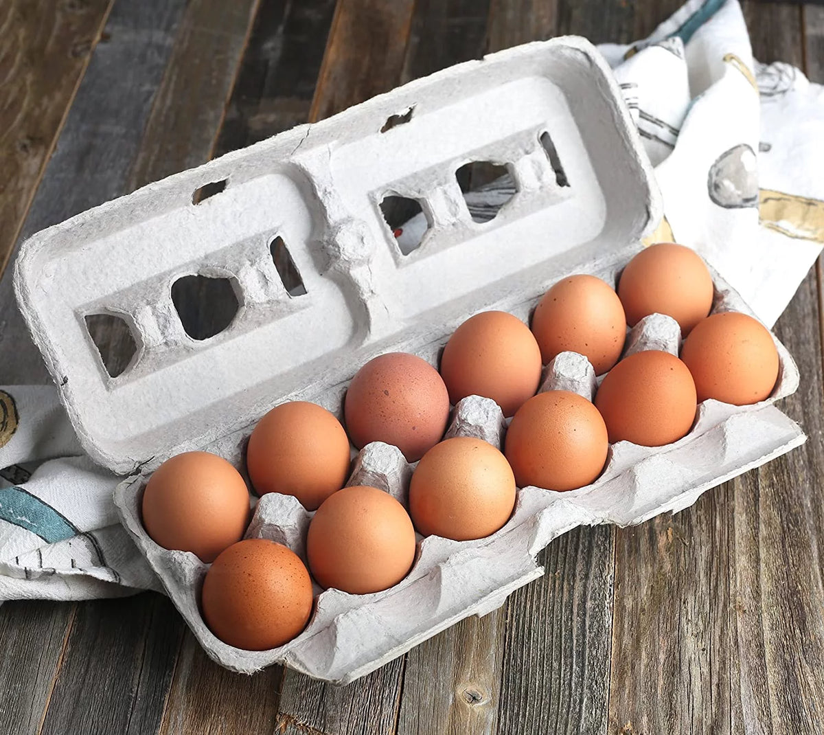 Printed XL Pulp Egg Cartons 12 Count Pack of 25 B9274