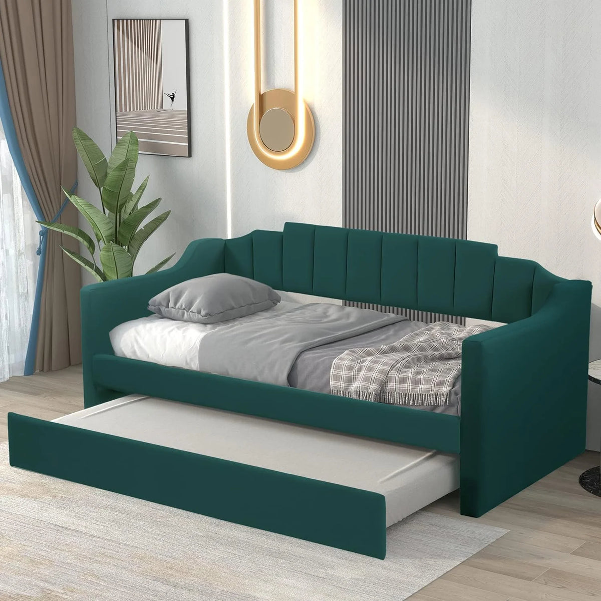 Upholstered Daybed with Wood Frame R766907