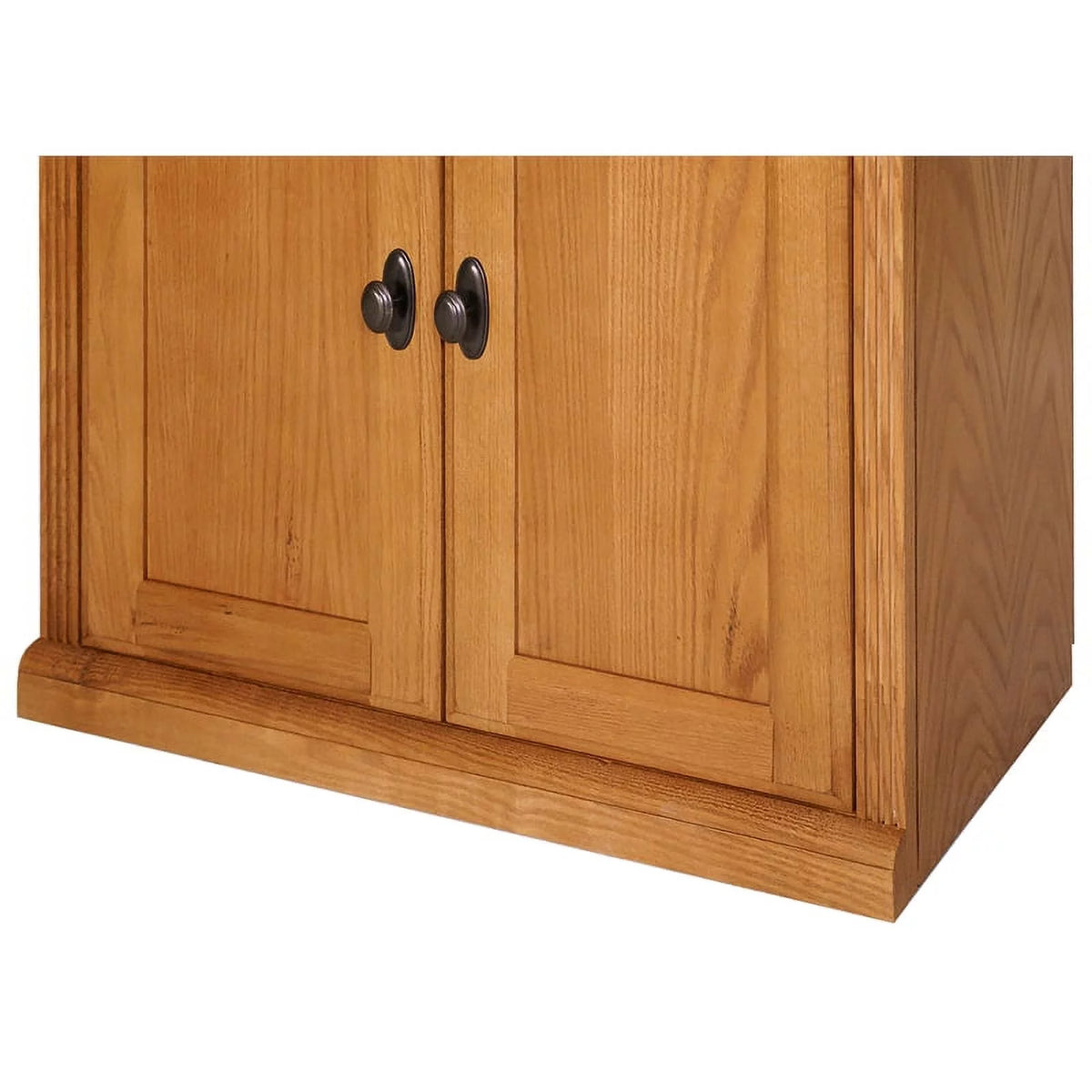 Brown Wood Bookcase with Lower Doors J7386
