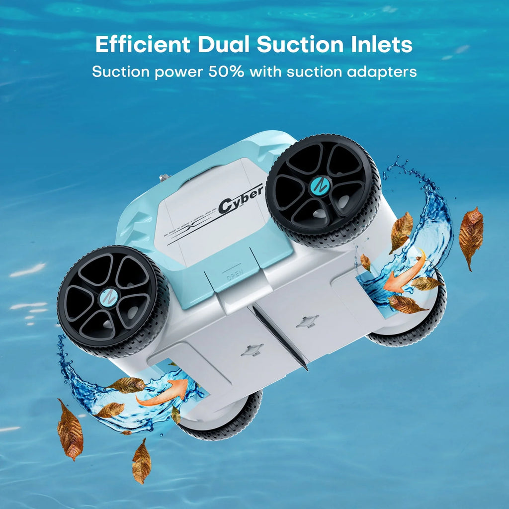 Cordless Robotic Pool Vacuum Cleaner White U698343