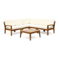 Acacia Wood 5 Seater Sectional Sofa Set U924400