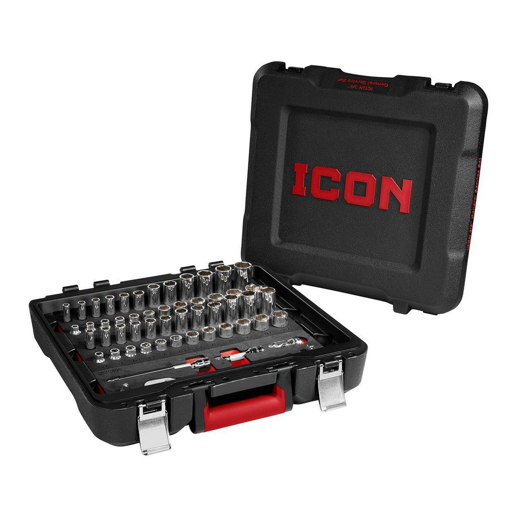 3/8 in. Drive SAE and Metric Socket Set, 54-Piece B99057