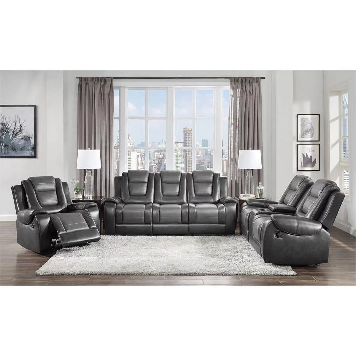 Faux Leather Reclining Chair Q52121