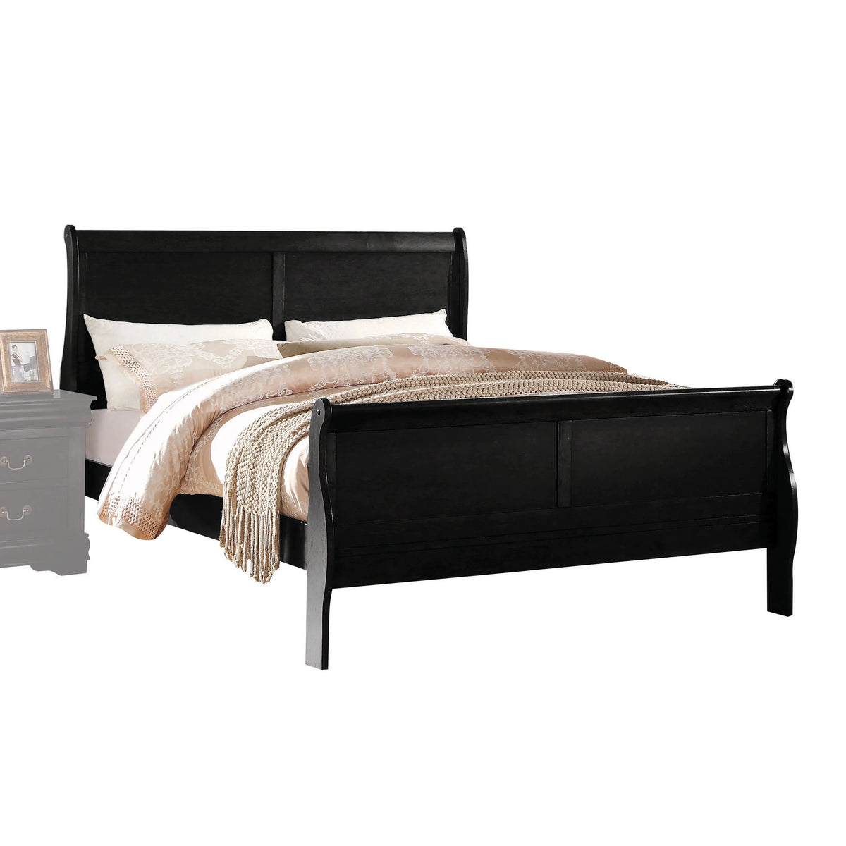 5-Piece Bedroom Set Bed Dresser Chest 2 Nightstands D78570