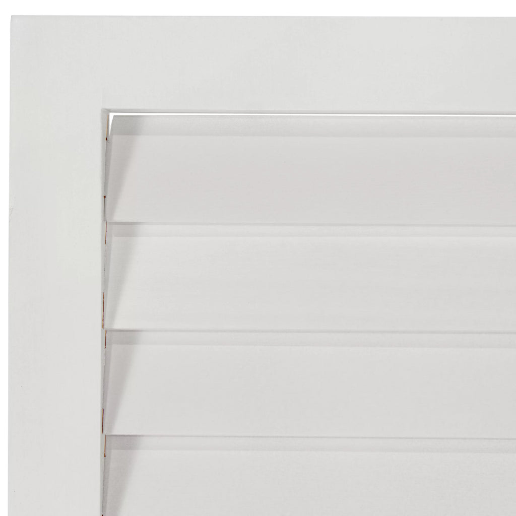 6 ft. Tall Wooden Louvered Room Divider White - 4 Panel C1333