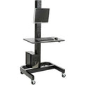 Black Mobile Computer Workstation with VESA Mount P856