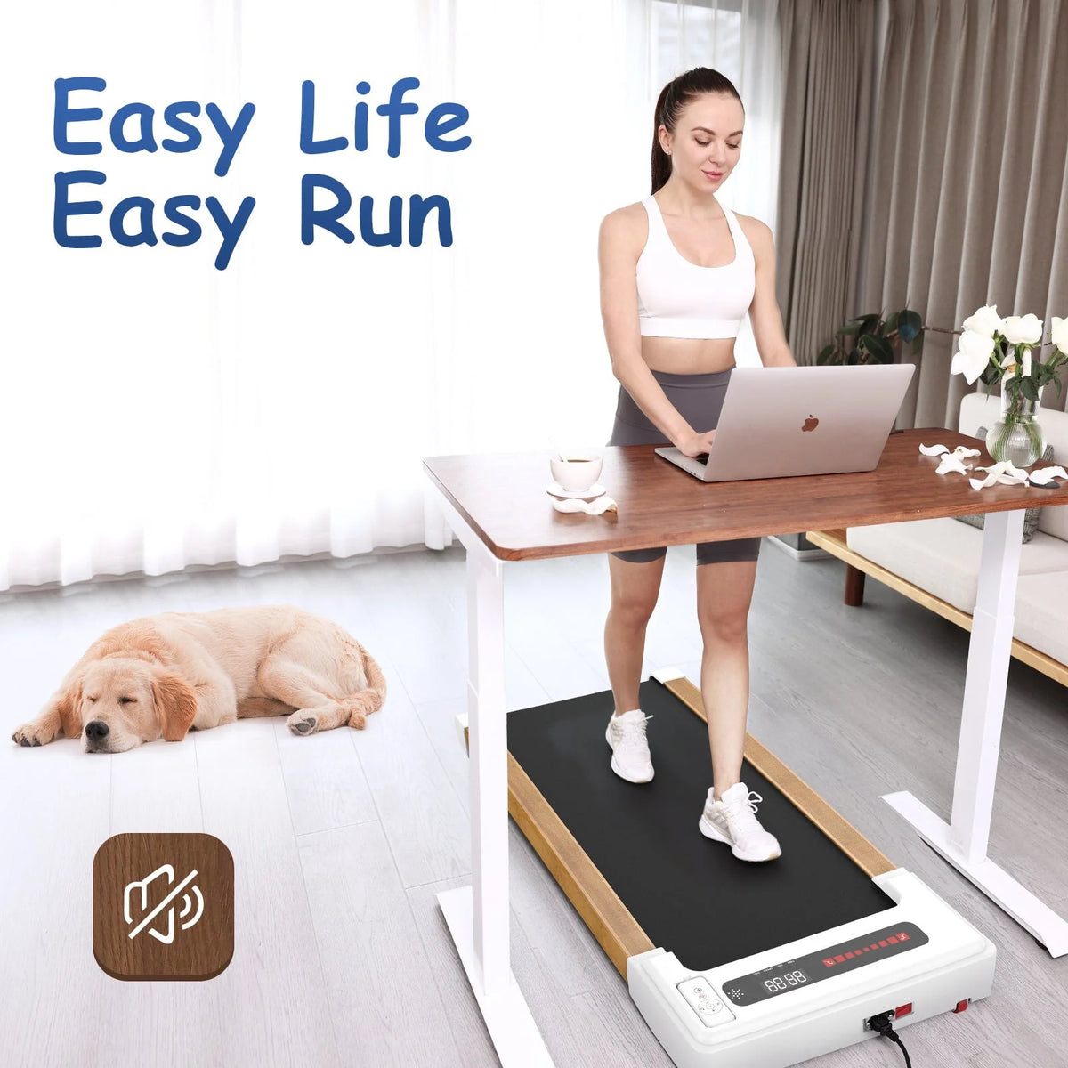 Portable Mini Treadmill 265 lbs Capacity with Remote Control U9575