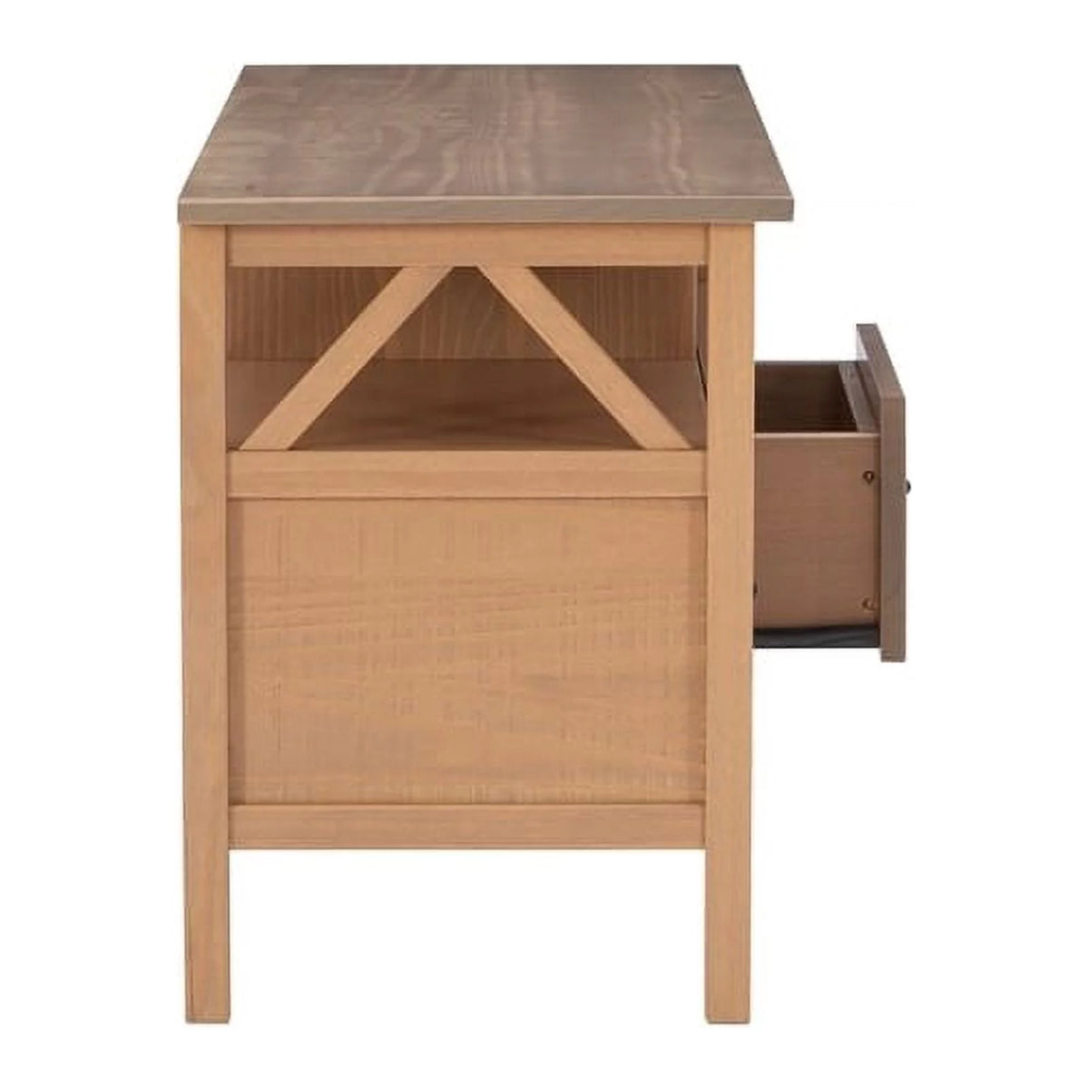 Rustic Gray Wood TV Stand P548