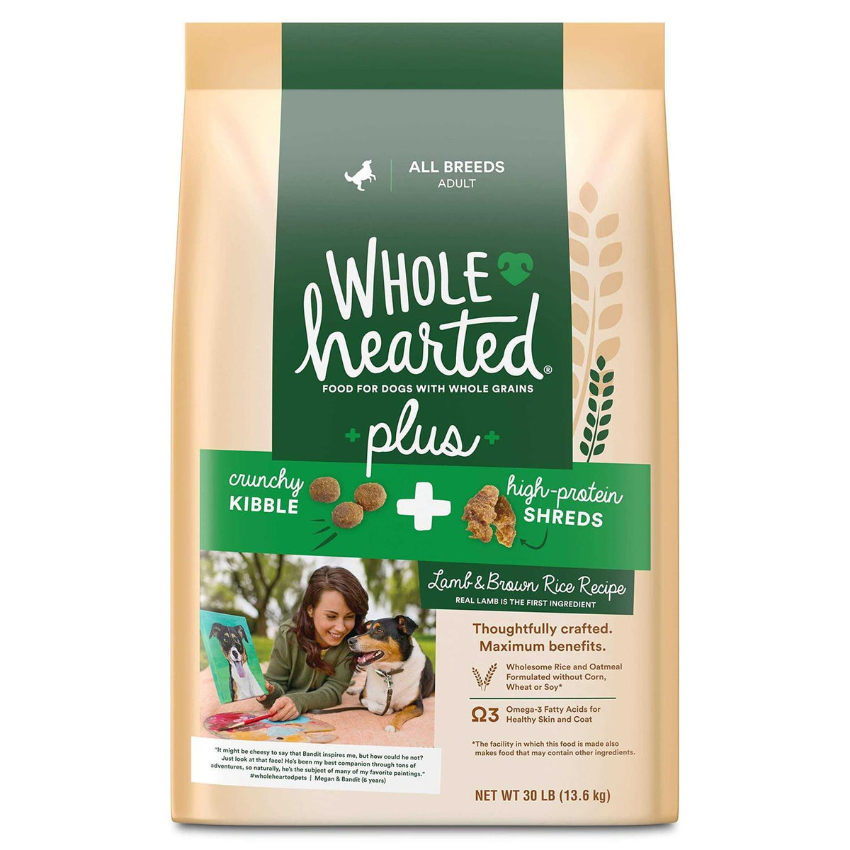 Brown Rice Recipe with Whole Grains Dry Dog Food H224
