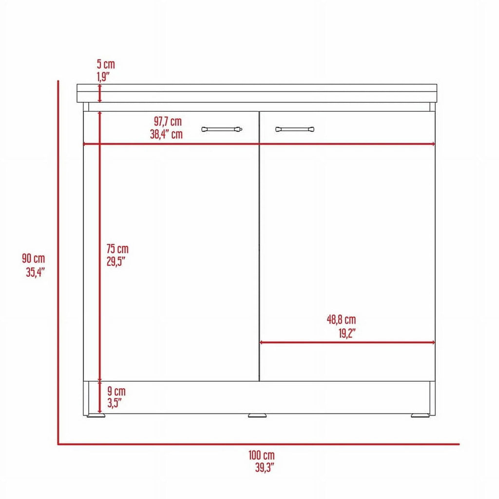 White Modern Engineered Wood Utility Sink with Cabinet N3871