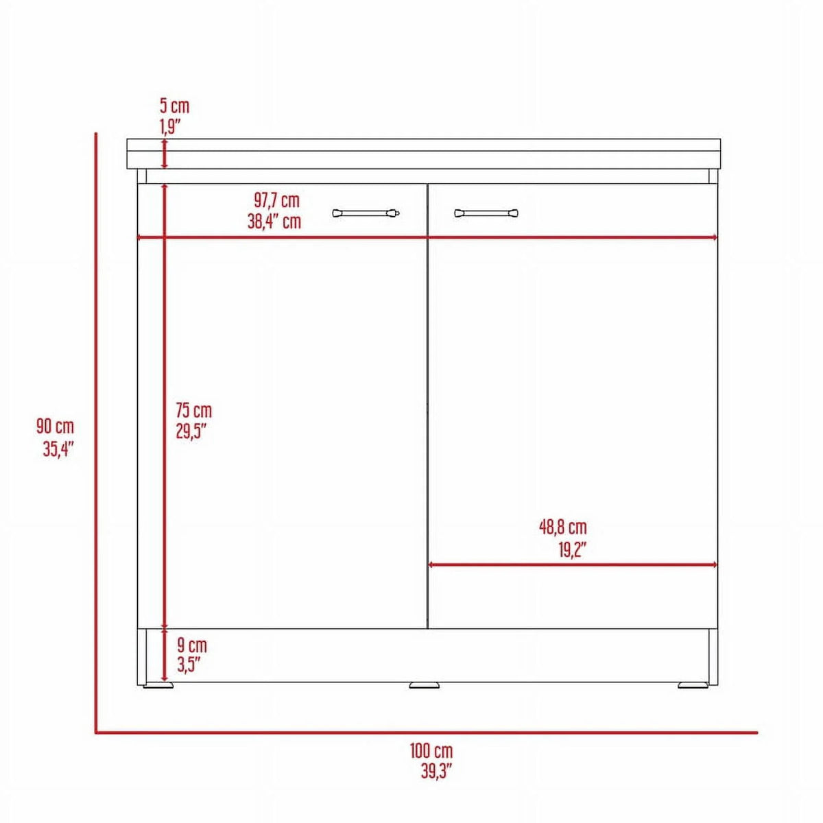 White Modern Engineered Wood Utility Sink with Cabinet N3871