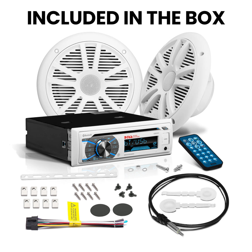Marine Receiver and 6.5 Inch Full Range Speakers V938078