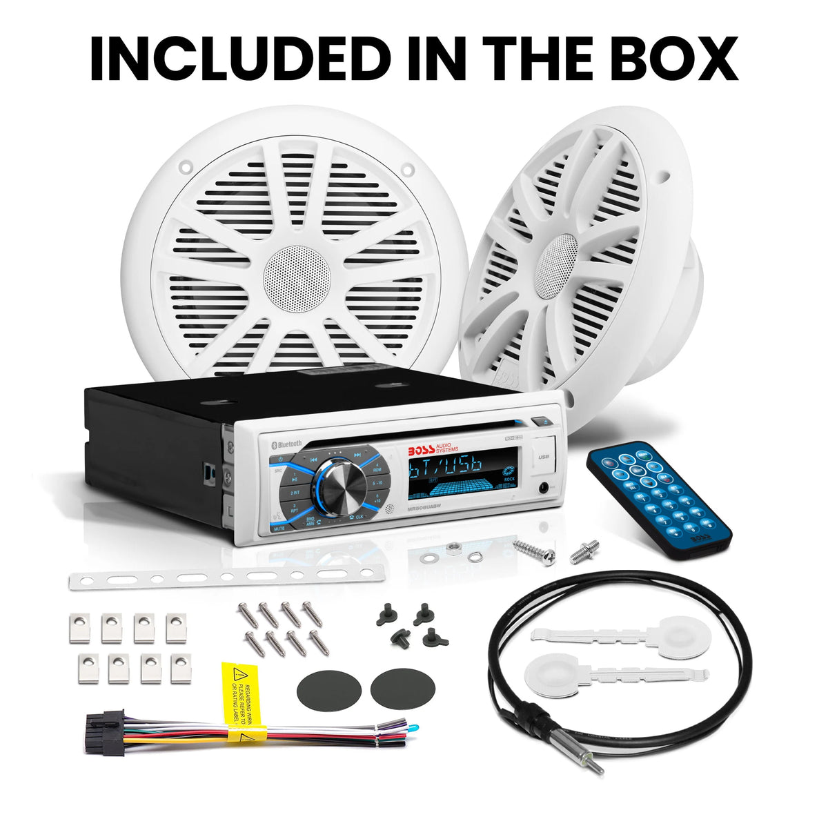 Marine Receiver and 6.5 Inch Full Range Speakers V938078