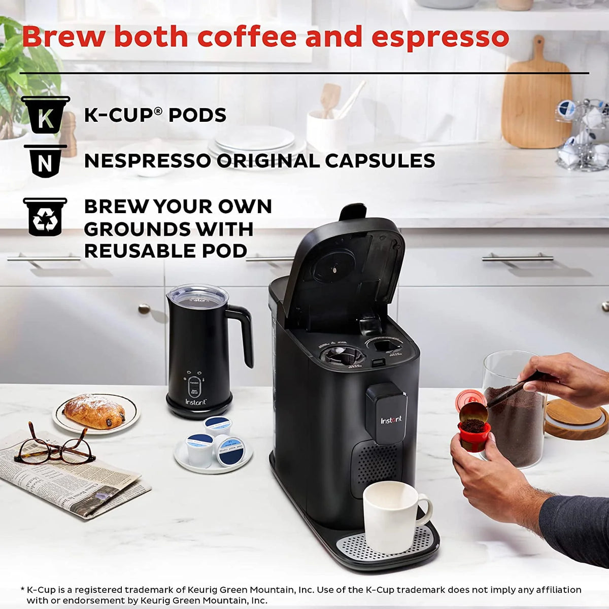 2-in-1 Coffee Maker and Espresso Maker O493364