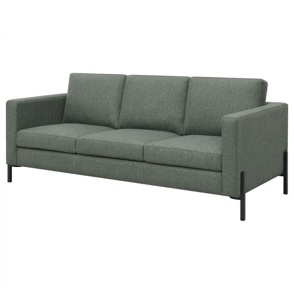 Sage Upholstered Fabric Sofa with Track Arms J3294