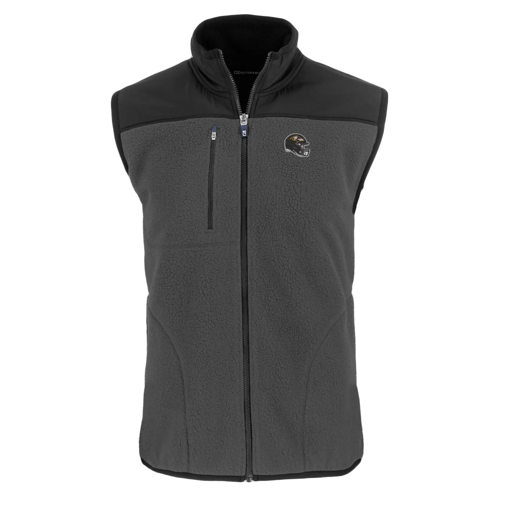 Men's Gray Fleece Full-Zip Vest V5065