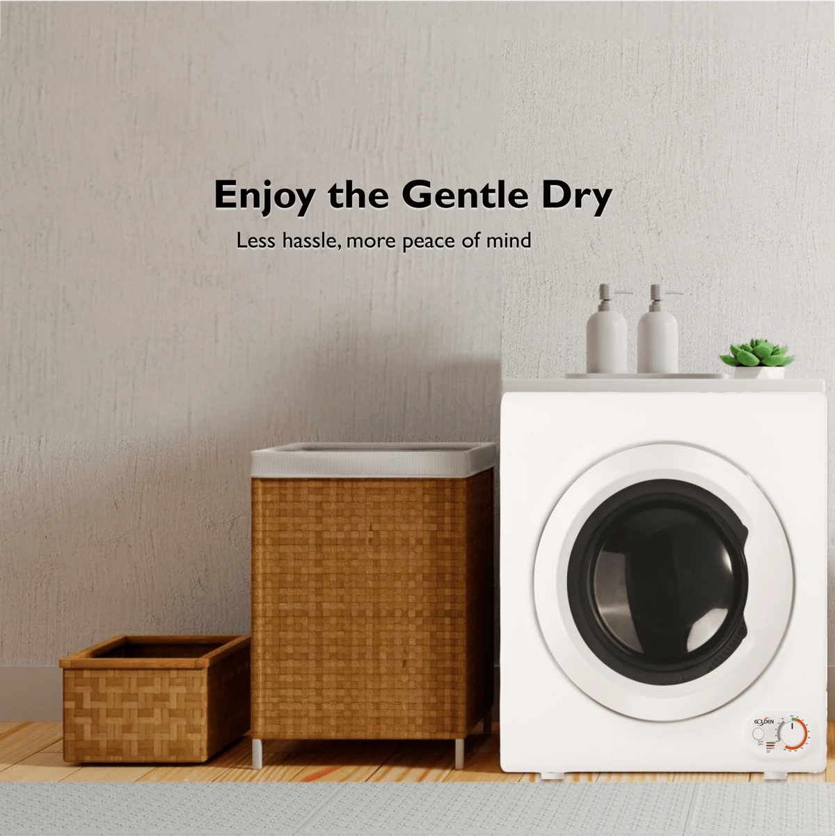 White 2.65 Cu ft. Portable Electric Stainless Steel Clothes Dryer O44392