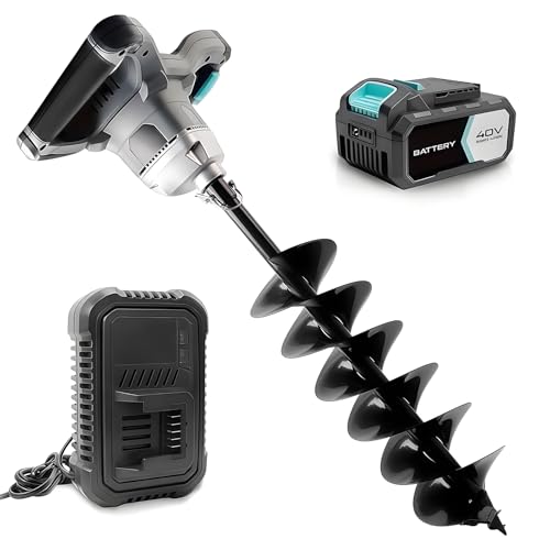 40V Cordless Earth Auger 6 Inch Post Hole Digger R485