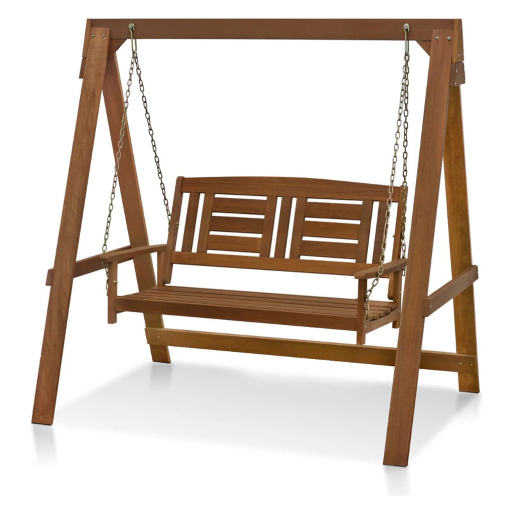 Hardwood Hanging Porch Swing with Stand T31265