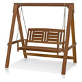Hardwood Hanging Porch Swing with Stand T31265
