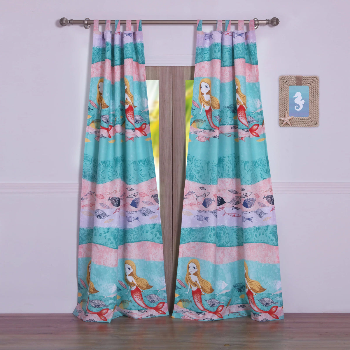 Light Filtering Tab Top Curtain Panels, Set of Two, 84" x 84" F563058