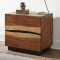 Smokey Walnut and Coffee Bean 2-drawer Nightstand Y801269