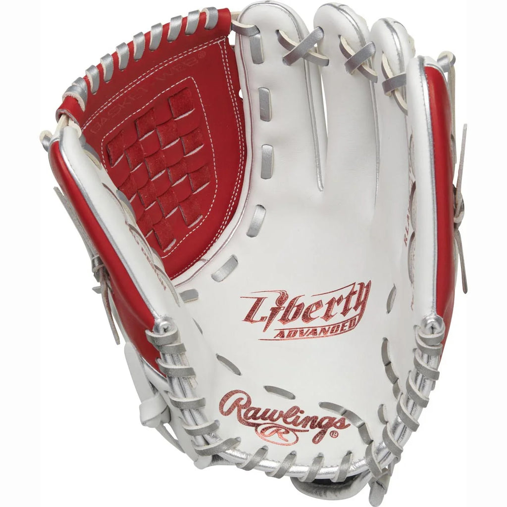12" Fastpitch Glove White Scarlet I281800