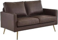 PU Leather Accent Chair with Golden Metal Legs X78578