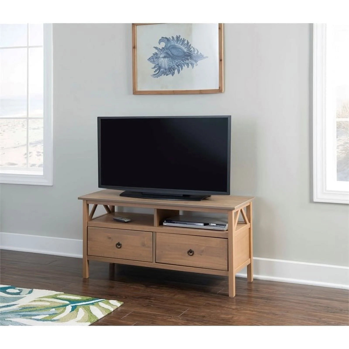 Rustic Gray Wood TV Stand P548