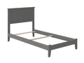 Twin Solid Wood Bed with Panel Headboard in Grey C654