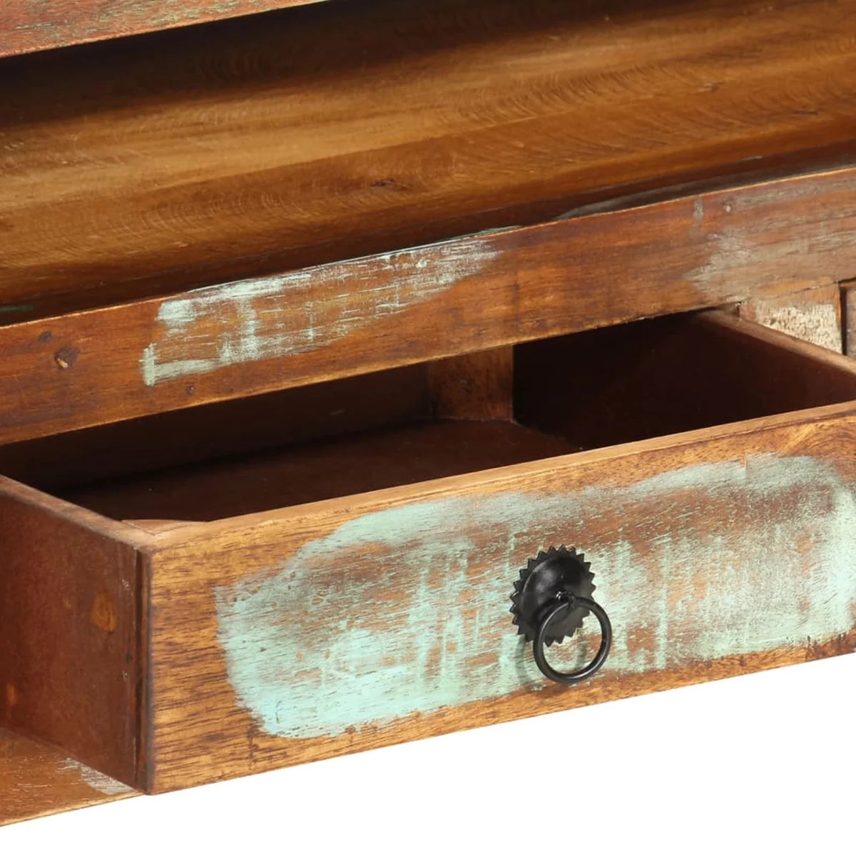 Reclaimed Wood TV Cabinet with 3 Storage Drawers K541