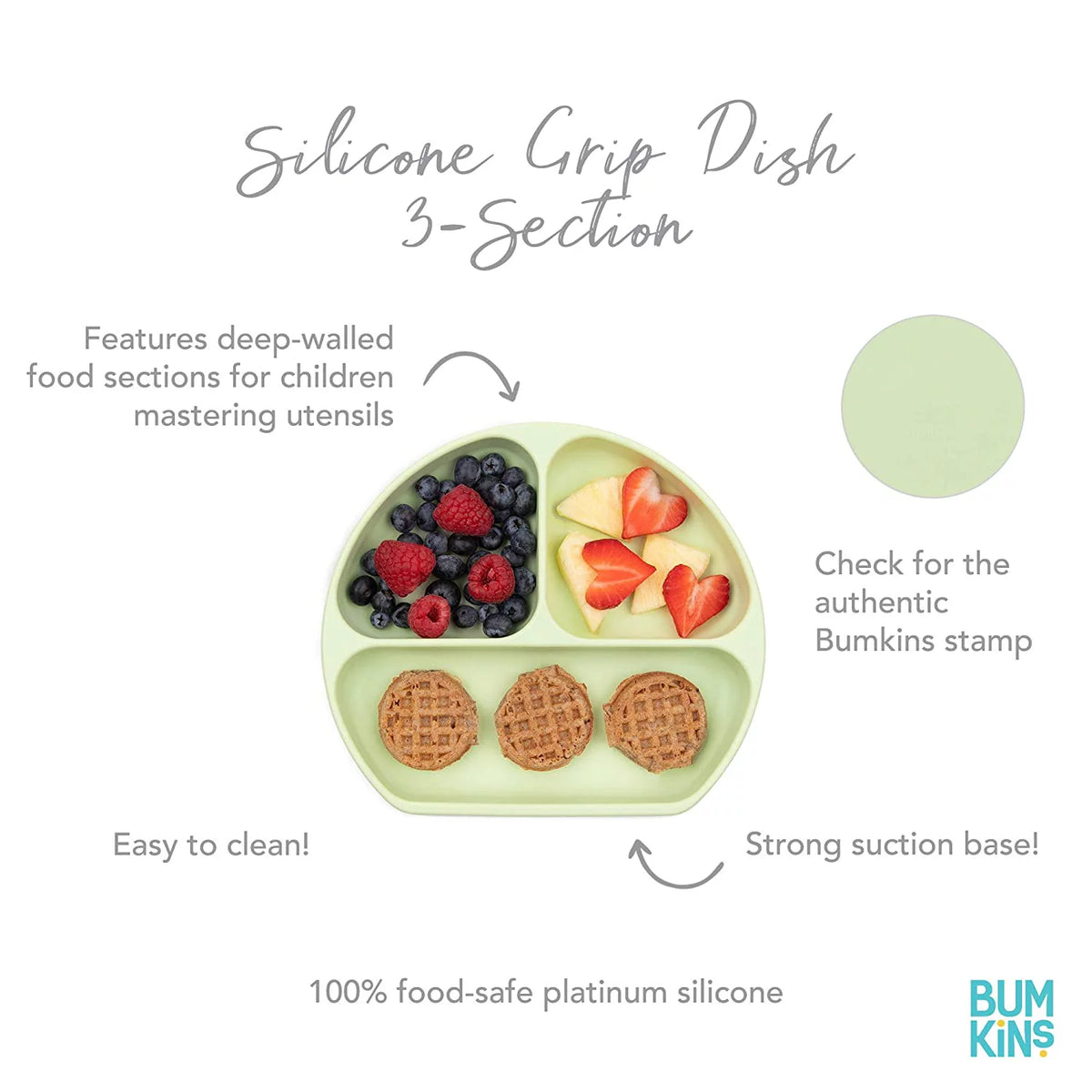 Silicone Suction Divided Baby Plate, BPA Free, 2pk Dark Blue/Blue U87113