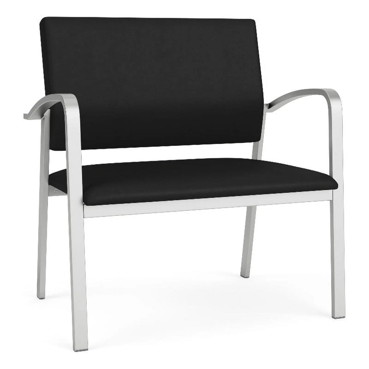 Black Polyurethane Reception Chair I80305